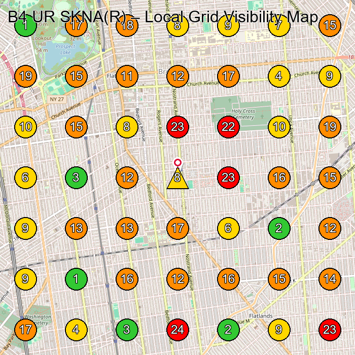 B4 UR SKNA(R) Cosmetic Products Manufacturer GeoGrid ranking map for None